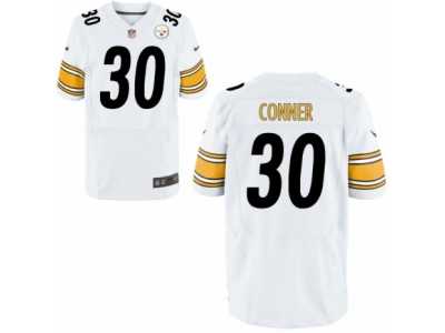Men's Nike Pittsburgh Steelers #30 James Conner Elite White NFL Jersey