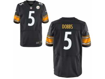 Men's Nike Pittsburgh Steelers #5 Joshua Dobbs Black Elite Jerseys
