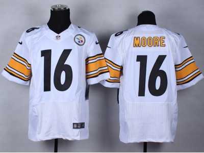 Nike NFL Pittsburgh Steelers #16 moors white jerseys[Elite]