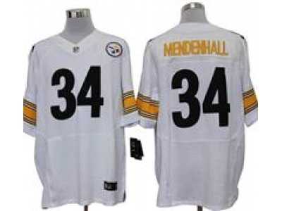 Nike NFL Pittsburgh Steelers #34 Rashard Mendenhall White Elite Jerseys