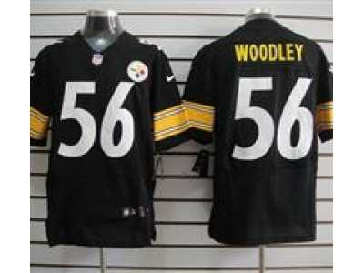 Nike NFL Pittsburgh Steelers #56 Lamarr Woodley Black Elite jerseys