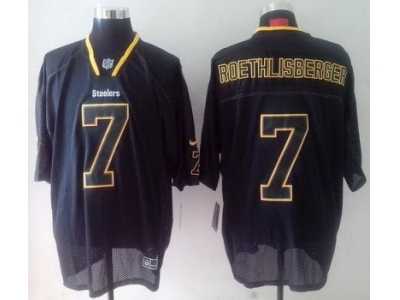 Nike NFL Pittsburgh Steelers #7 Ben Roethlisberger black Jerseys[Elite lights out]