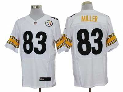Nike NFL Pittsburgh Steelers #83 Heath Miller White Jerseys(Elite)
