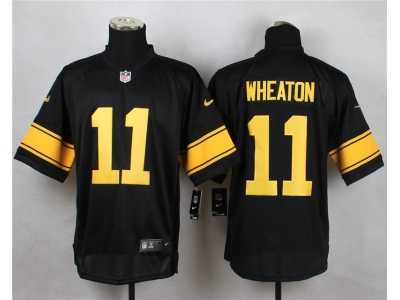 Nike Pittsburgh Steelers #11 wheaton Black Jerseys(Gold No Elite)