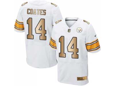 Nike Pittsburgh Steelers #14 Sammie Coates White Men's Stitched NFL Elite Gold Jersey