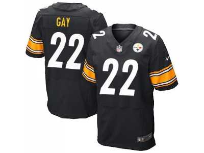 Nike Pittsburgh Steelers #22 William Gay Black Jerseys(Elite)