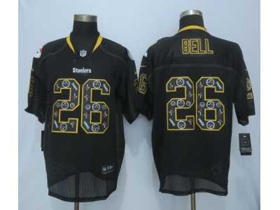 Nike Pittsburgh Steelers #26 Bell Black Jerseys(Lights Out Elite 2015)