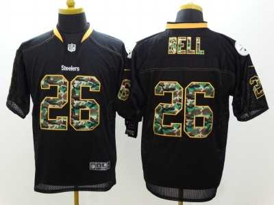 Nike Pittsburgh Steelers #26 Le'Veon Bell Black jerseys(Elite Camo Fashion)