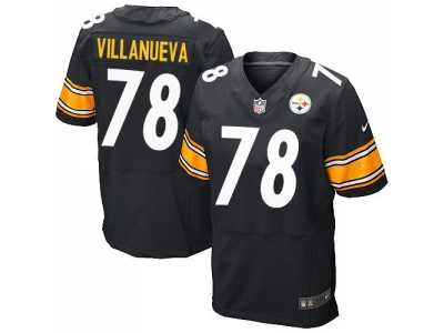 Nike Pittsburgh Steelers #78 Alejandro Villanueva Black Jerseys(Elite)