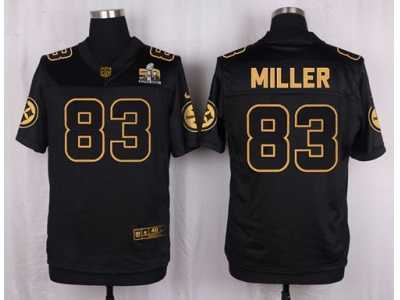 Nike Pittsburgh Steelers #83 Heath Miller Black Pro Line Gold Collection Jersey(Elite)