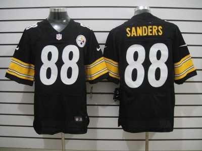 Nike Pittsburgh Steelers #88 Sanders Black Jerseys(Elite)