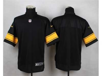 Nike Pittsburgh Steelers blank Black Jerseys(Gold No Elite)