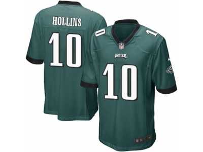 Men\'s Nike Philadelphia Eagles #10 Mack Hollins Game Midnight Green Team Color NFL Jersey