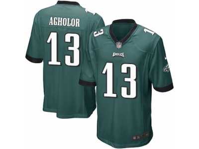 Men's Nike Philadelphia Eagles #13 Nelson Agholor Game Midnight Green Team Color NFL Jersey