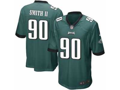 Men's Nike Philadelphia Eagles #90 Marcus Smith II Game Midnight Green Team Color NFL Jersey
