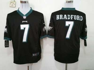 Nike Philadelphia Eagles #7 Sam Bradford black jerseys(Game)