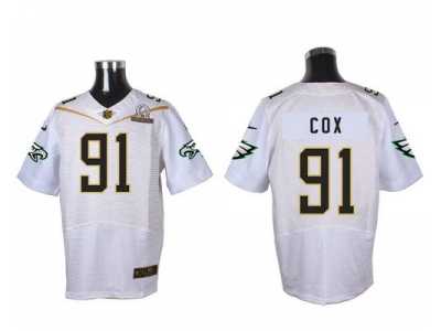 2016 Pro Bowl Nike Philadelphia Eagles #91 Fletcher Cox white jerseys(Elite)