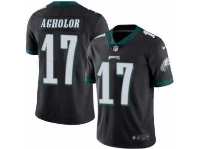 Men's Nike Philadelphia Eagles #17 Nelson Agholor Elite Black Rush NFL Jersey
