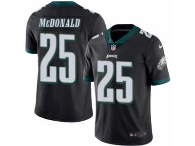 Men's Nike Philadelphia Eagles #25 Tommy McDonald Elite Black Rush NFL Jersey