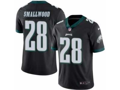 Men's Nike Philadelphia Eagles #28 Wendell Smallwood Elite Black Rush NFL Jersey