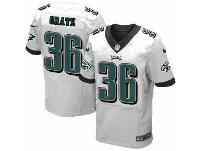 Men's Nike Philadelphia Eagles #36 Dwayne Gratz Elite White NFL Jersey