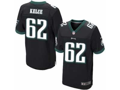 Men's Nike Philadelphia Eagles #62 Jason Kelce Elite Black Alternate NFL Jersey