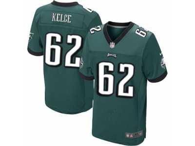 Men's Nike Philadelphia Eagles #62 Jason Kelce Elite Midnight Green Team Color NFL Jersey