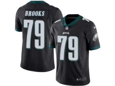 Men's Nike Philadelphia Eagles #79 Brandon Brooks Elite Black Rush NFL Jersey