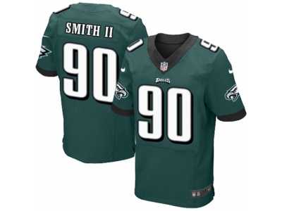 Men's Nike Philadelphia Eagles #90 Marcus Smith II Elite Midnight Green Team Color NFL Jersey