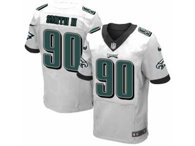 Men's Nike Philadelphia Eagles #90 Marcus Smith II Elite White NFL Jersey