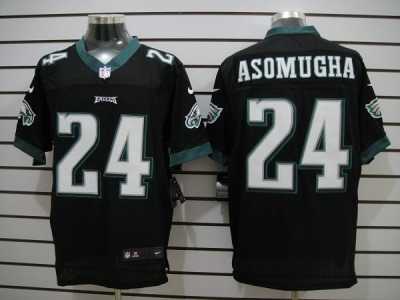Nike NFL Philadelphia Eagles #24 Nnamdi Asomugha Black Jerseys(Elite)