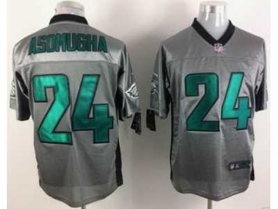 Nike NFL Philadelphia Eagles #24 Nnamdi Asomugha Grey Jerseys[Shadow Elite]