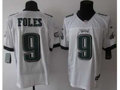 Nike NFL Philadelphia Eagles #9 Nick Foles White Jerseys(Elite)