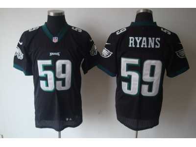 Nike NFL philadelphia eagles #59 ryans black Elite Jerseys