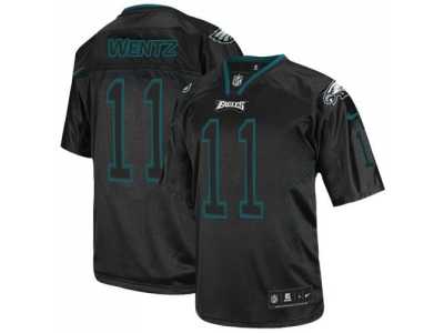 Nike Philadelphia Eagles #11 Carson Wentz Lights Out Black Men's Stitched NFL Elite Jersey