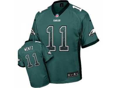 Nike Philadelphia Eagles #11 Carson Wentz Midnight Green Team Color Men's Stitched NFL Elite Drift Fashion Jersey