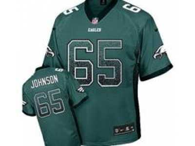Nike Philadelphia Eagles #65 Lane Johnson Midnight Green Jerseys(Elite Drift Fashion)