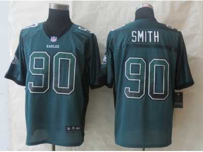 Nike Philadelphia Eagles #90 Smith Green Jerseys(Drift Fashion Elite)