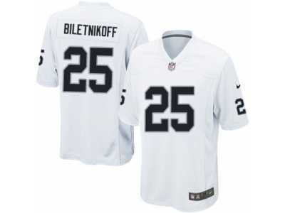 Men's Nike Oakland Raiders #25 Fred Biletnikoff Game White NFL Jersey