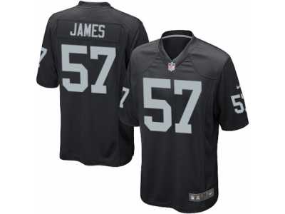 Men's Nike Oakland Raiders #57 Cory James Game Black Team Color NFL Jersey