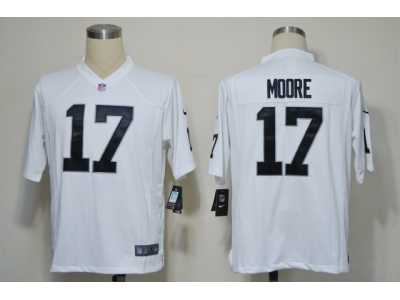 Nike NFL Oakland Raiders #17 Denarius Moore white Jerseys(Game)