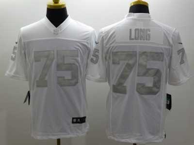 Nike Oakland Raiders #75 Howie Long Platinum White Jerseys(Game)