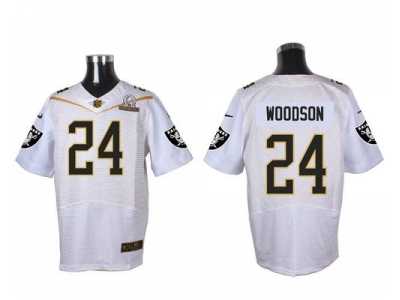 2016 Pro Bowl Nike Oakland Raiders #24 Charles Woodson white jerseys(Elite)