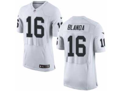 Men's Nike Oakland Raiders #16 George Blanda Elite White NFL Jersey