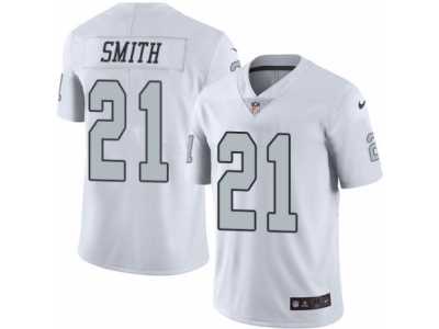 Men's Nike Oakland Raiders #21 Sean Smith Elite White Rush NFL Jersey