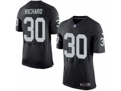 Men's Nike Oakland Raiders #30 Jalen Richard Elite Black Team Color NFL Jersey