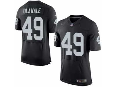 Men's Nike Oakland Raiders #49 Jamize Olawale Elite Black Team Color NFL Jersey