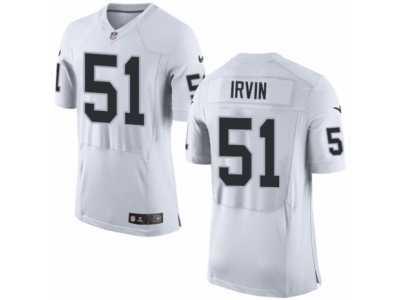 Men's Nike Oakland Raiders #51 Bruce Irvin Elite White NFL Jersey