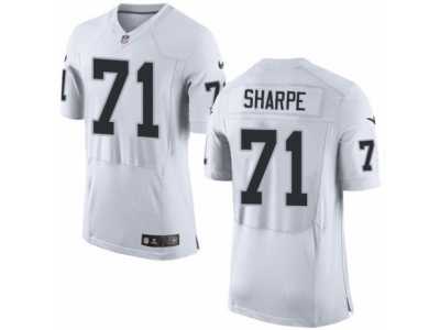 Men's Nike Oakland Raiders #71 David Sharpe Elite White NFL Jersey