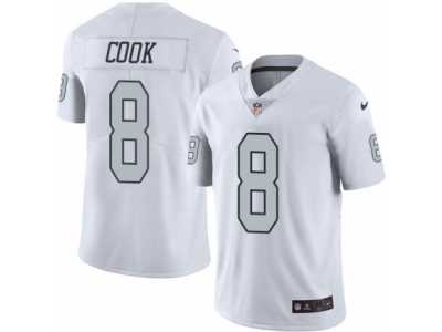 Men's Nike Oakland Raiders #8 Connor Cook Elite White Rush NFL Jersey